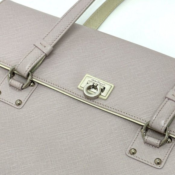 Salvatore Ferragamo Gancini Hand Bag Leather pink - Picture 3 of 14